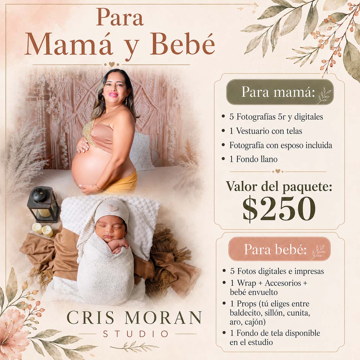 Maternidad + Newborn Paquete 1